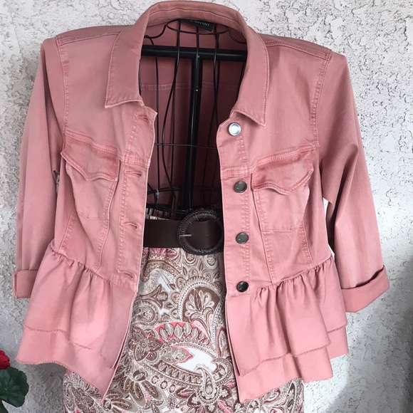 Lane Bryant Jackets & Blazers - Ruffled Denim Jacket